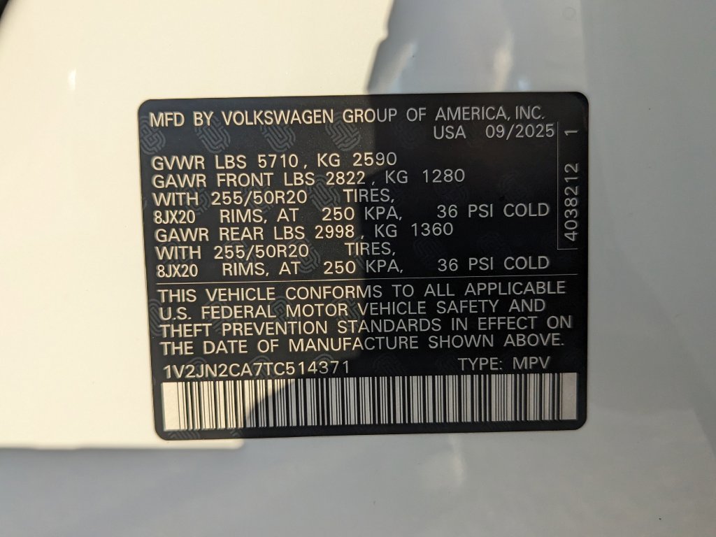 New 2026 Volkswagen Atlas SE FWD image 28