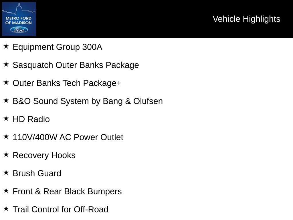 New 2025 Ford Bronco Sport Outer Banks w/ Sasquatch Outer Banks Package image 4
