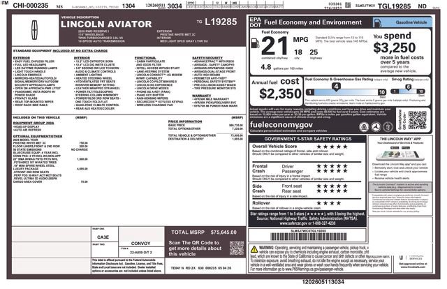 New 2026 Lincoln Aviator Reserve w/ Luxury Package RWD image 4