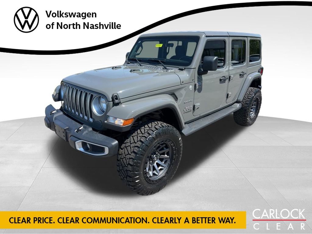 Used 2021 Jeep Wrangler Unlimited Sahara w/ Uconnect 4C Nav & Sound Group AWD/4WD image 1