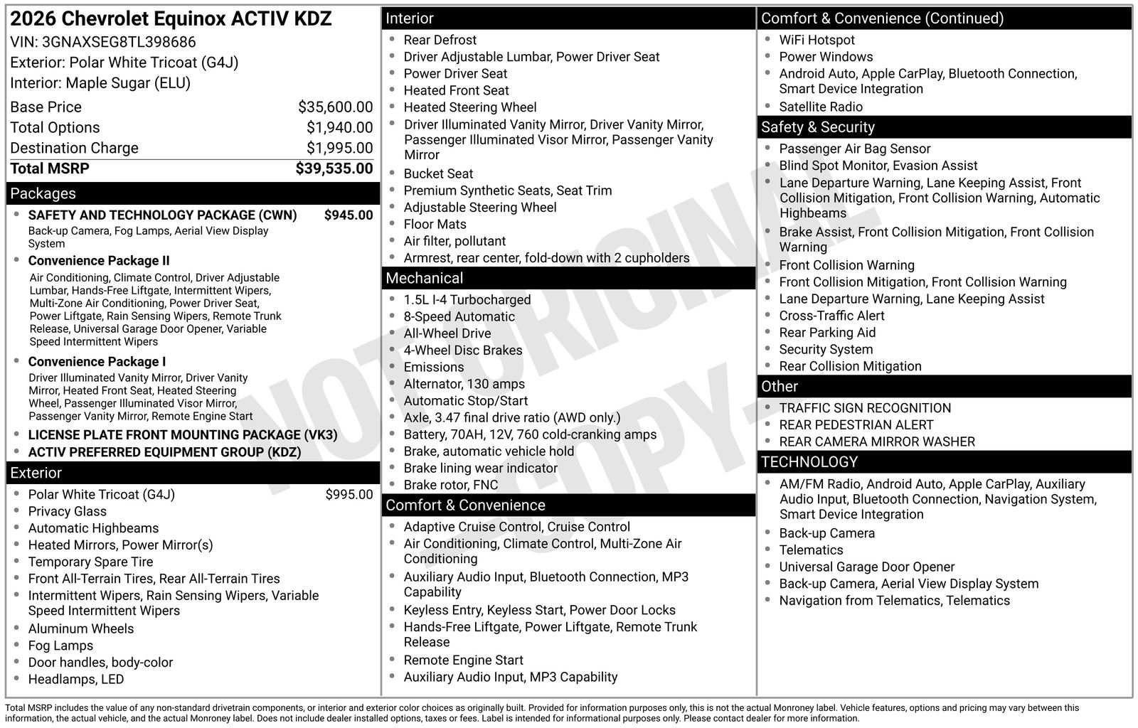 Certified 2026 Chevrolet Equinox ACTIV w/ Safety and Technology Package AWD/4WD image 28