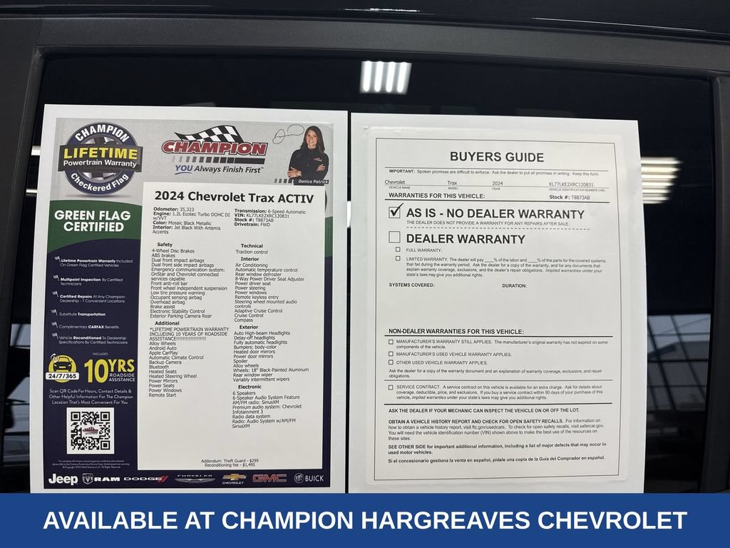 Certified 2024 Chevrolet Trax ACTIV w/ Driver Confidence Package FWD image 43