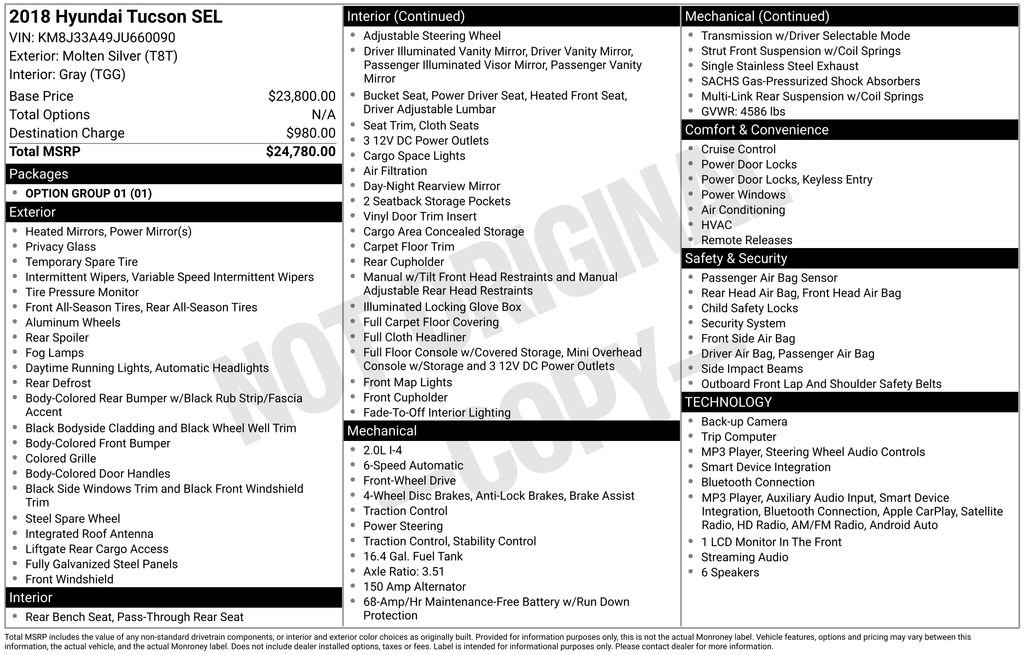 Used 2018 Hyundai Tucson SEL FWD image 10