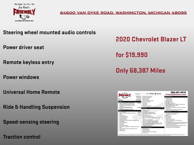 Used 2020 Chevrolet Blazer LT w/ Sound & Technology Package AWD/4WD image 8