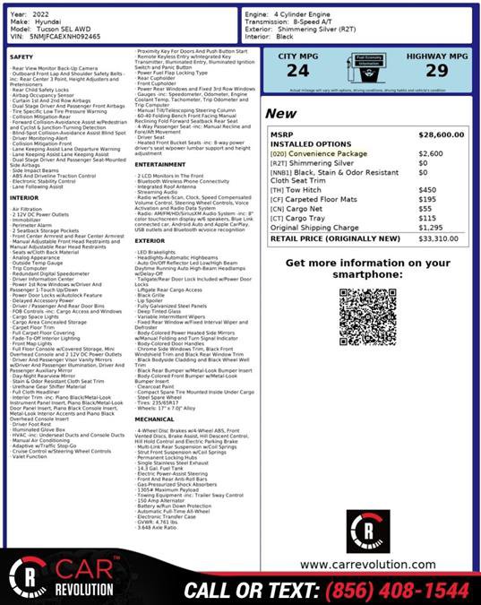 Used 2022 Hyundai Tucson SEL w/ Convenience Package image 2