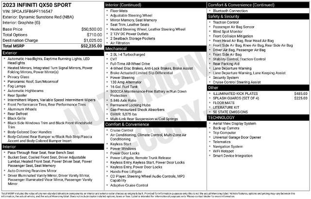 Certified 2023 INFINITI QX50 Sport AWD/4WD image 10