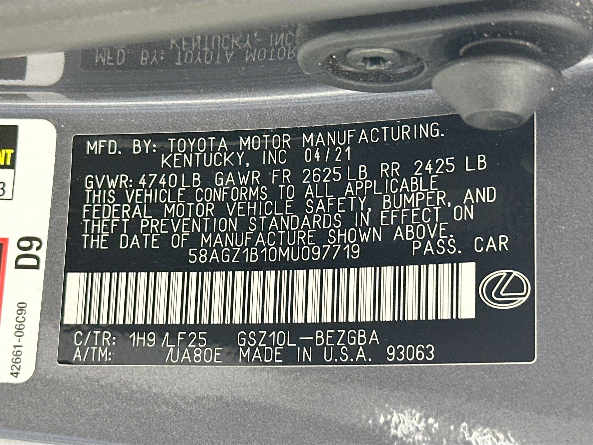 Used 2021 Lexus ES 350 F Sport w/ Accessory Package image 31
