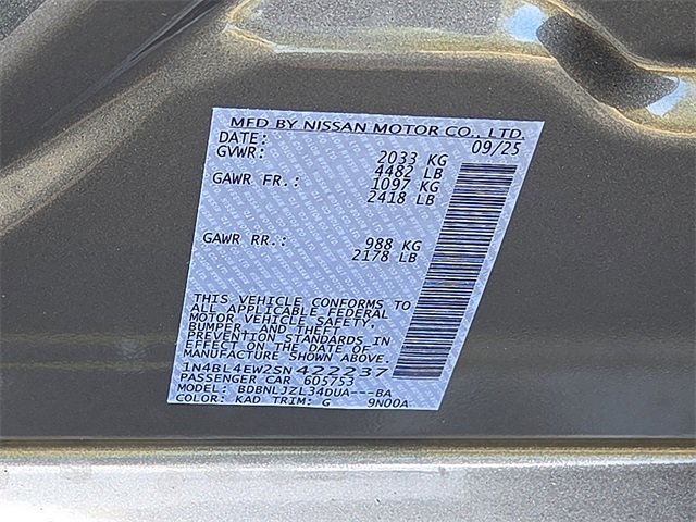 New 2025 Nissan Altima 2.5 SL image 10