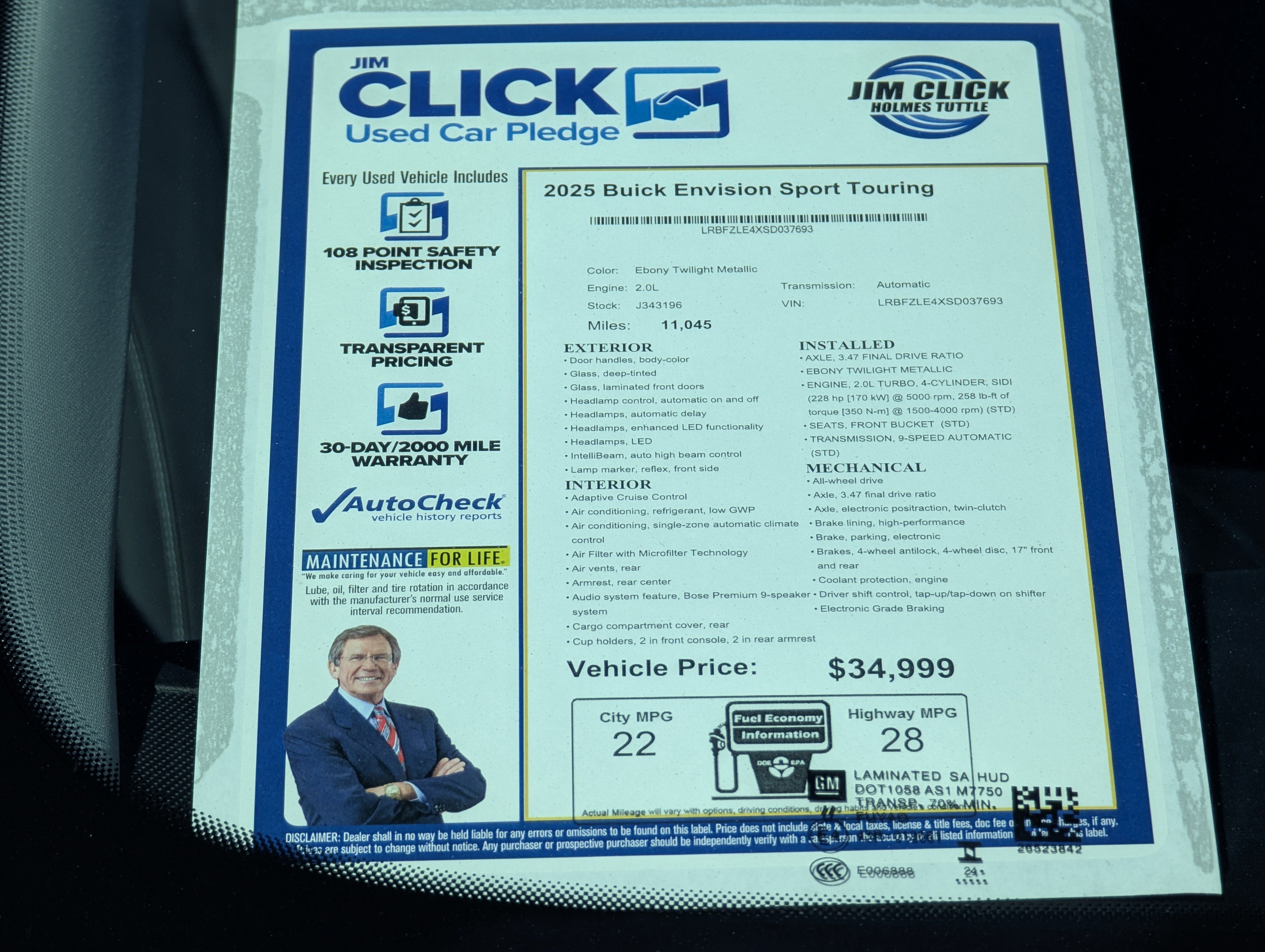 Used 2025 Buick Envision Sport Touring image 15