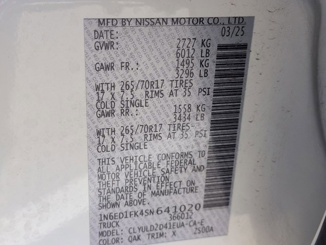 Used 2025 Nissan Frontier PRO-4X w/ Pro Convenience Package image 24