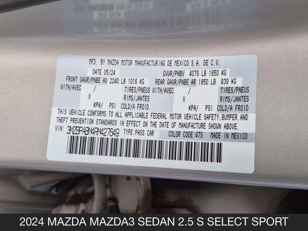 Used 2024 MAZDA MAZDA3 s FWD image 25