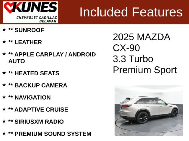 Used 2025 MAZDA CX-90 3.3 Turbo w/ Premium Sport Pkg AWD/4WD image 3