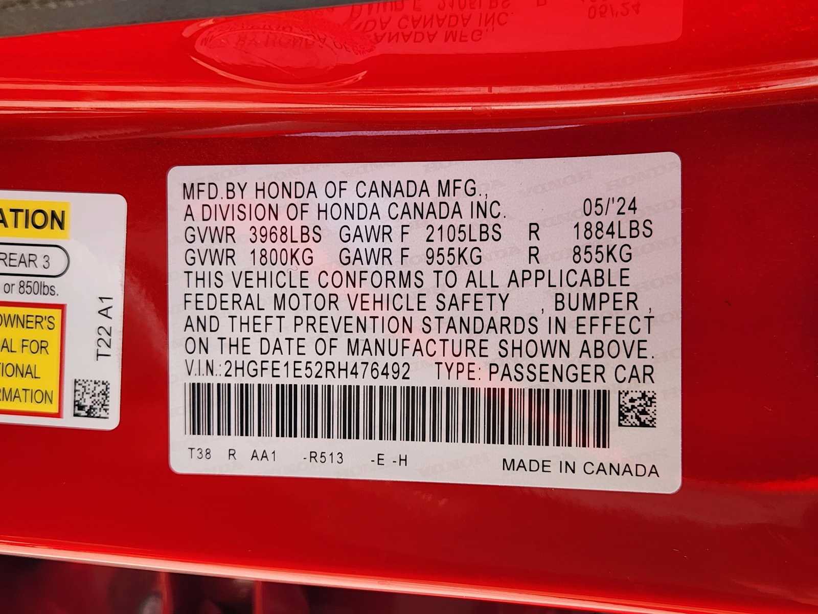 Certified 2024 Honda Civic Si image 33