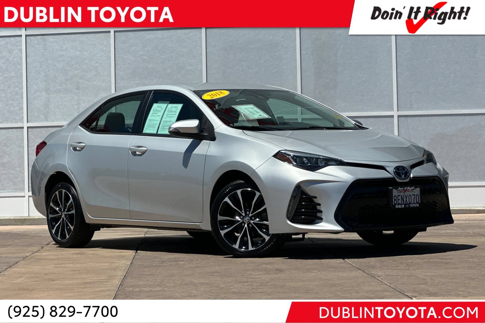 Certified 2018 Toyota Corolla SE