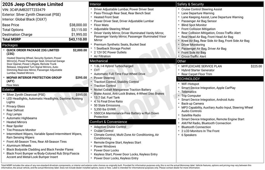 New 2026 Jeep Cherokee Limited AWD/4WD image 3