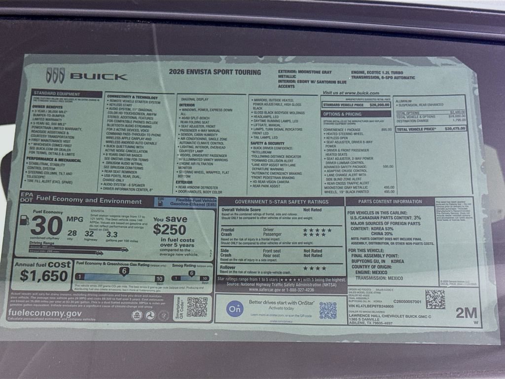 New 2026 Buick Envista Sport Touring w/ Convenience I Package FWD image 19