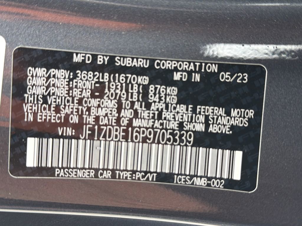 Certified 2023 Subaru BRZ Limited RWD image 41