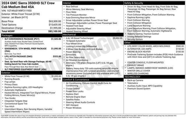 Used 2024 GMC Sierra 3500 SLT w/ SLT Convenience Package AWD/4WD image 4