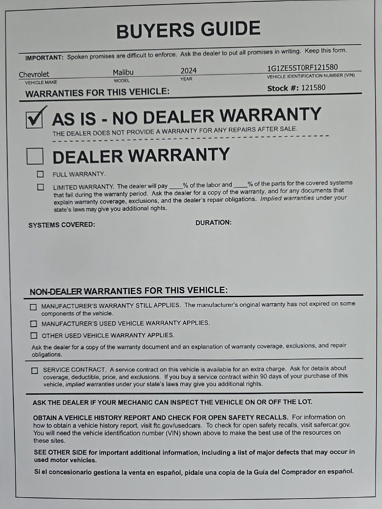 Used 2024 Chevrolet Malibu LT image 29