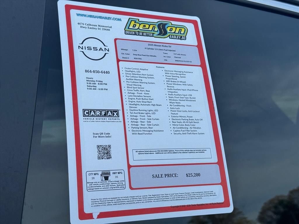 Certified 2025 Nissan Kicks SV w/ Interior Electronics Package image 25