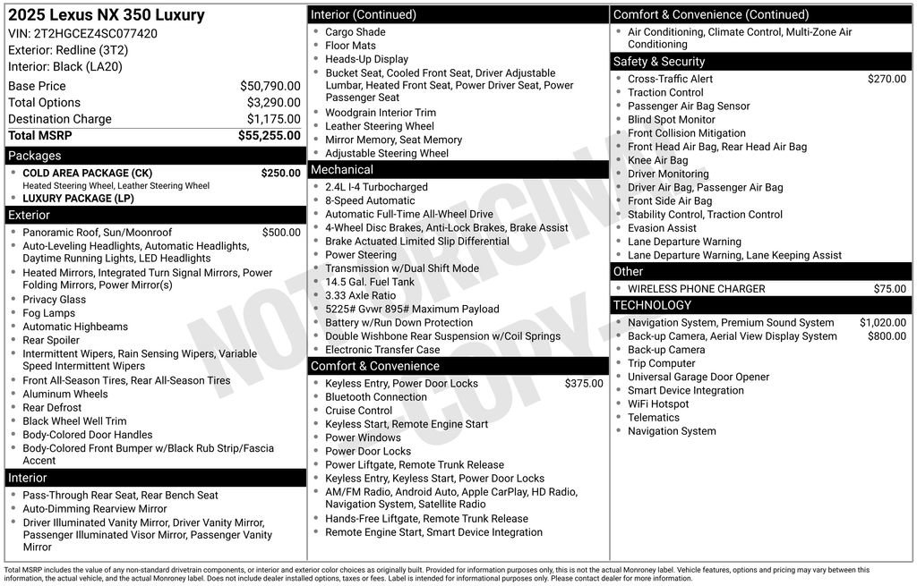 Used 2025 Lexus NX 350 AWD w/ Cold Area Package image 44
