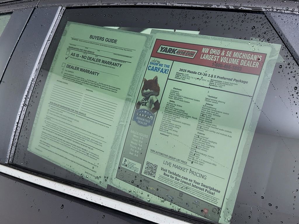 Certified 2025 MAZDA CX-30 AWD 2.5 S w/ Preferred Package image 13
