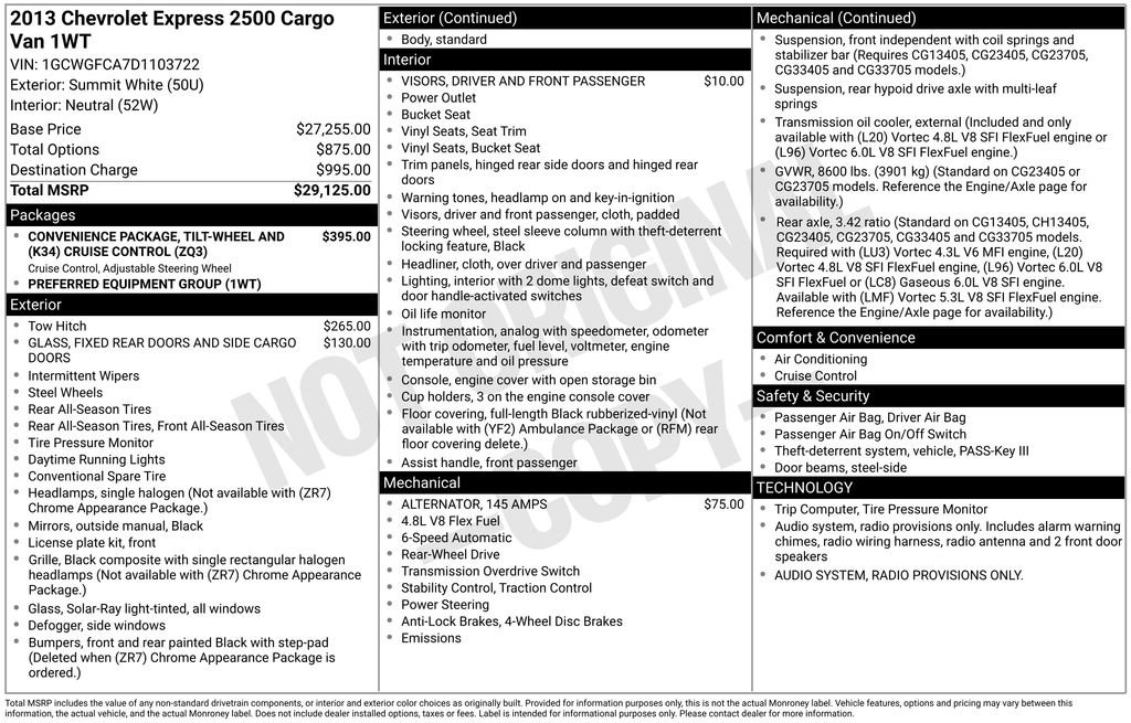 Used 2013 Chevrolet Express 2500 RWD image 9