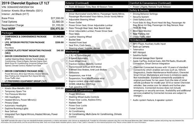 Certified 2019 Chevrolet Equinox LT FWD image 6