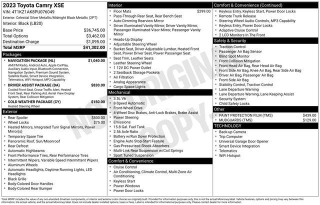 Used 2023 Toyota Camry XSE w/ Navigation Package FWD image 12