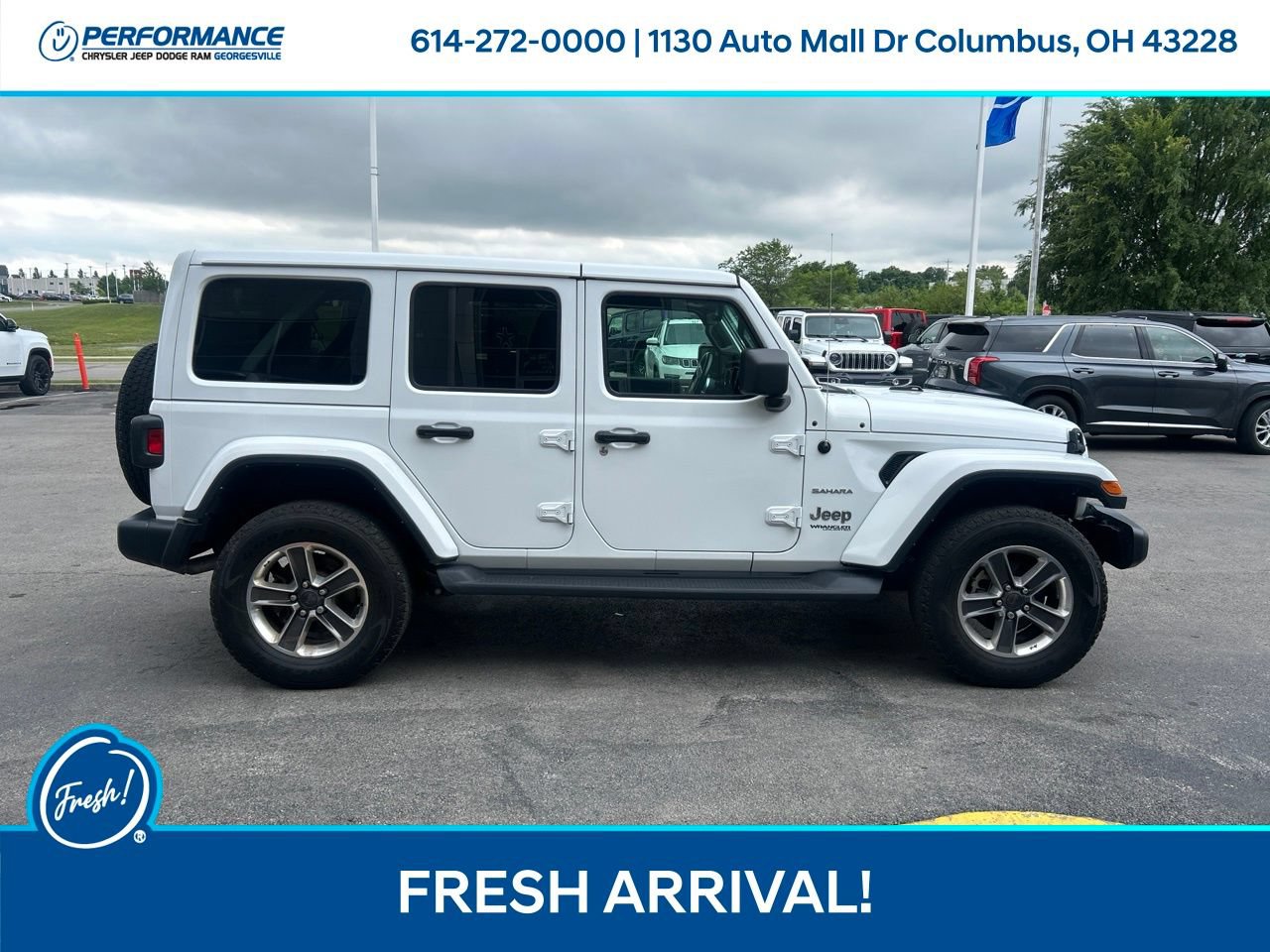 Used 2021 Jeep Wrangler Unlimited Sahara w/ Uconnect 4C Nav & Sound Group AWD/4WD image 3