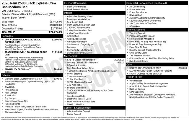 New 2026 RAM 2500 Tradesman AWD/4WD image 38