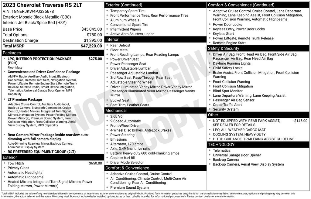 Certified 2023 Chevrolet Traverse RS FWD image 10