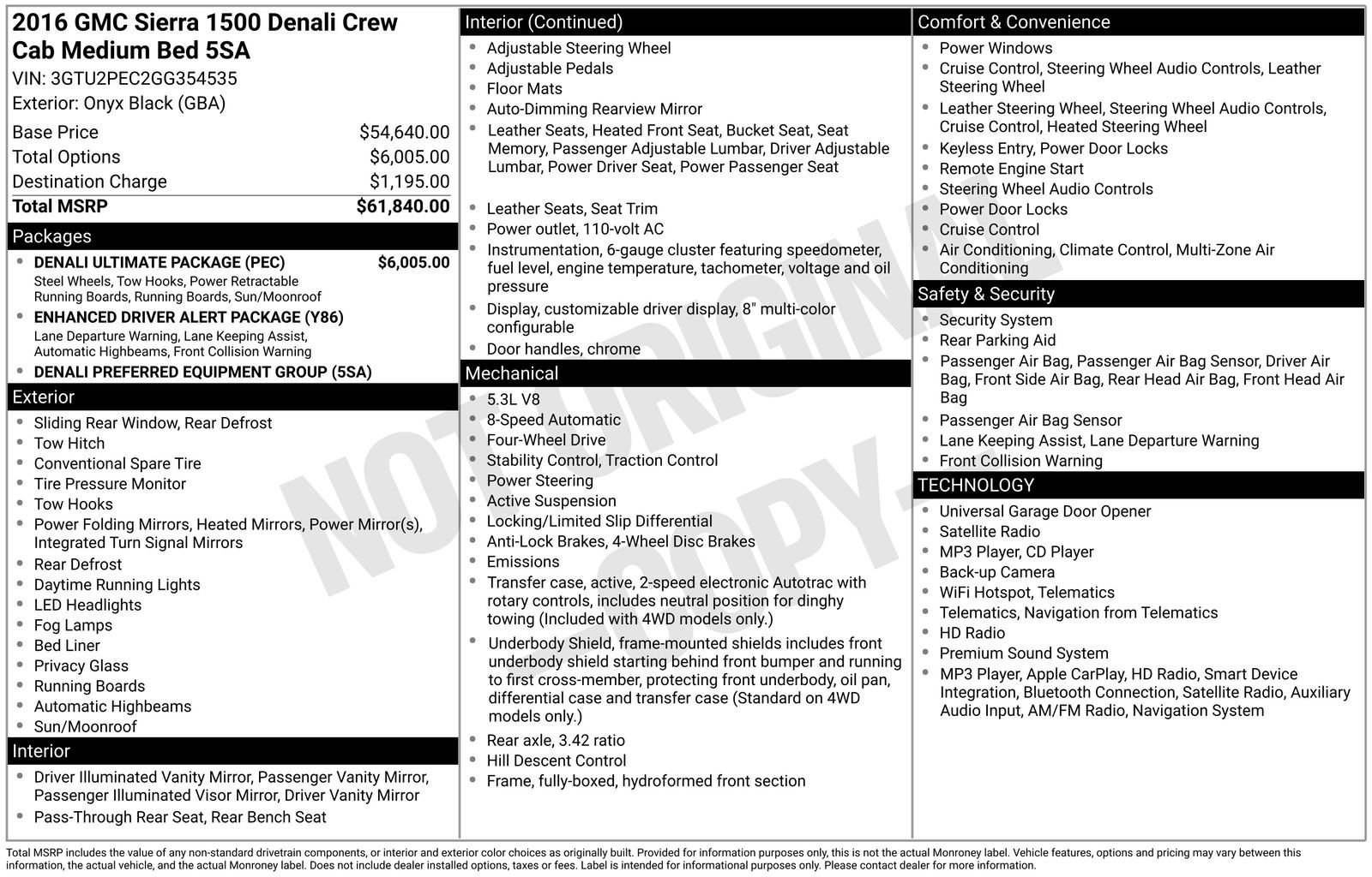 Used 2016 GMC Sierra 1500 Denali w/ Denali Ultimate Package AWD/4WD image 28