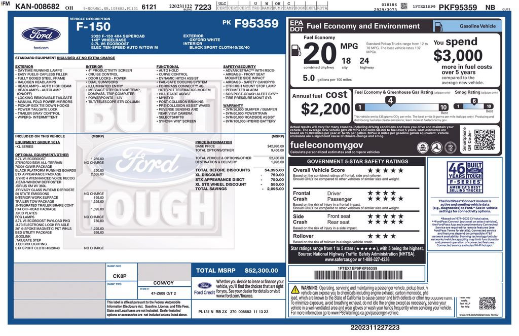 Used 2023 Ford F150 XL w/ STX Appearance Package AWD/4WD image 6