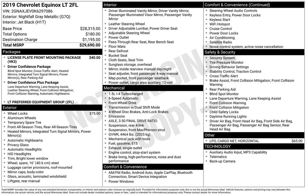 Used 2019 Chevrolet Equinox LT FWD image 14