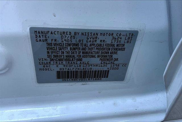 Certified 2025 Nissan Versa SV w/ Trunk Package FWD image 14