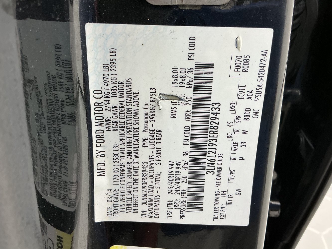Used 2014 Lincoln MKZ AWD w/ Equipment Group 102A Reserve image 50