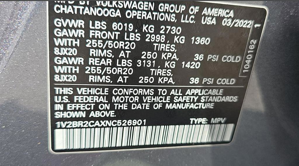 Used 2022 Volkswagen Atlas SEL AWD/4WD image 18