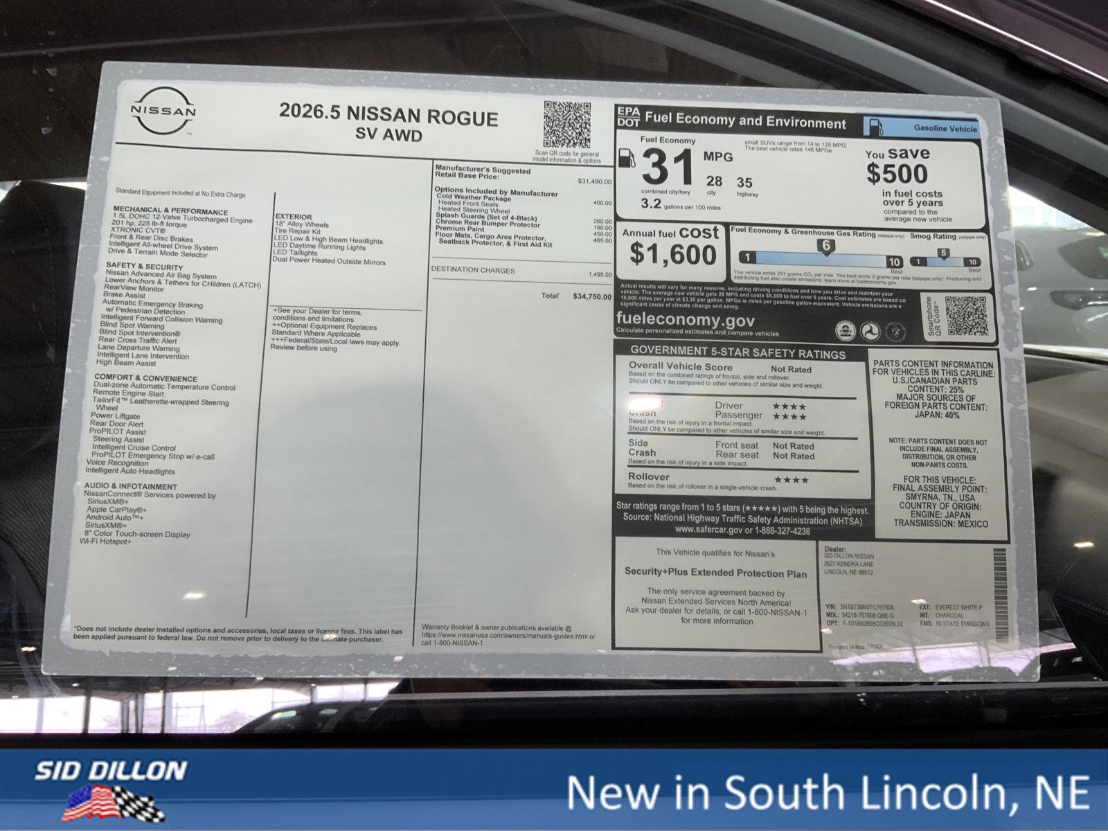 New 2026 Nissan Rogue SV w/ Cold Weather Package image 13