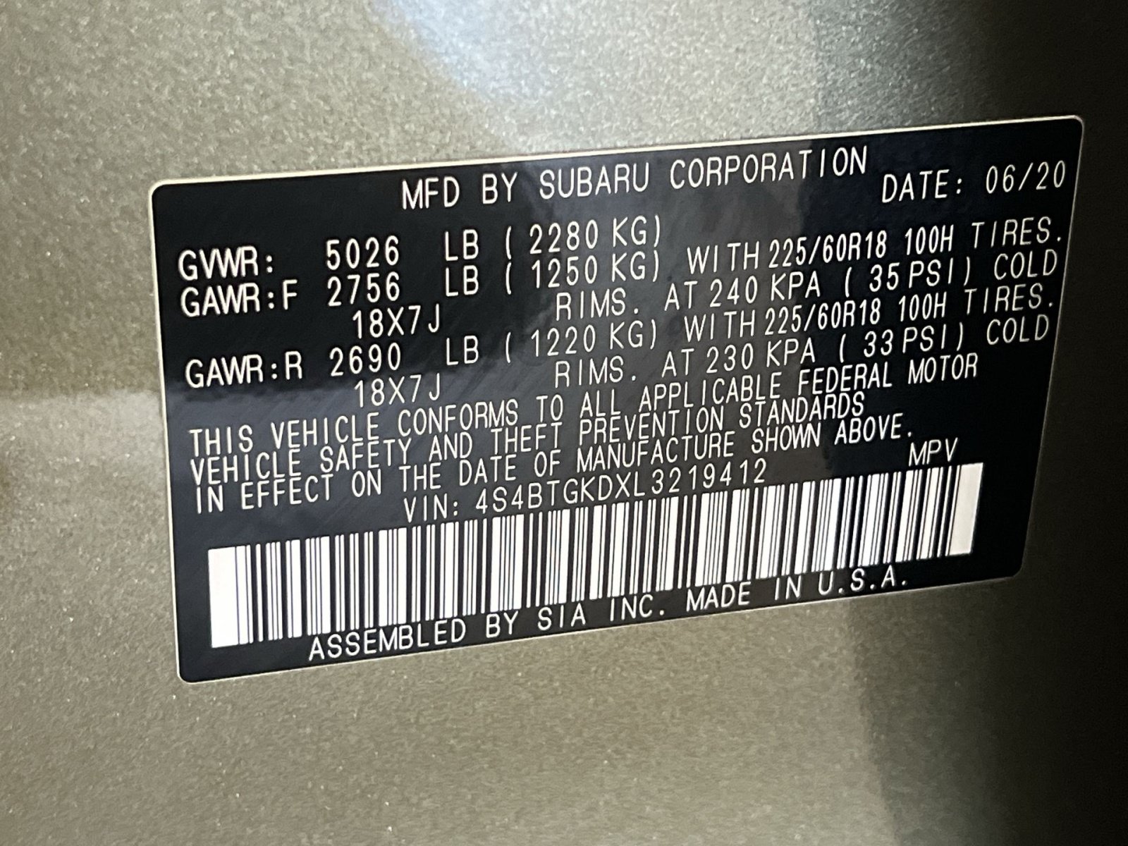 Used 2020 Subaru Outback Onyx Edition XT AWD/4WD image 39