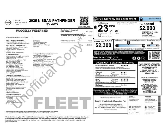 Used 2025 Nissan Pathfinder SV AWD/4WD image 4