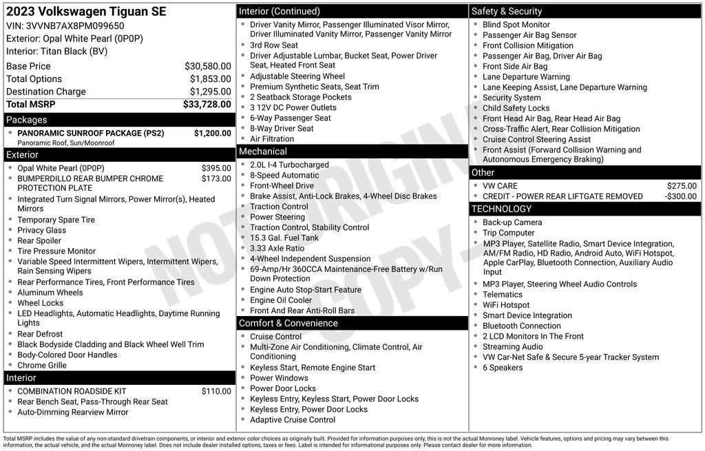 Used 2023 Volkswagen Tiguan SE w/ Panoramic Sunroof Package FWD image 26