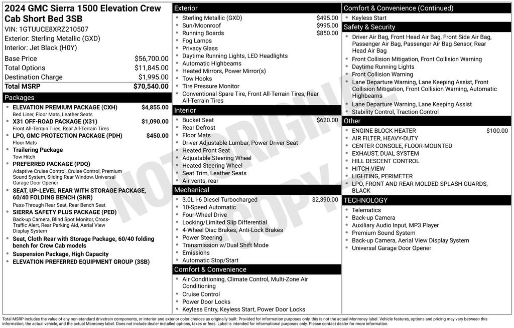 Used 2024 GMC Sierra 1500 Elevation w/ Elevation Premium Package AWD/4WD image 43