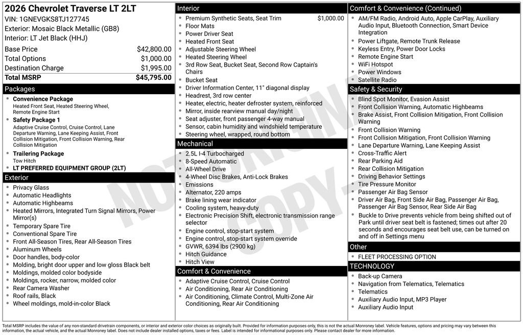Certified 2026 Chevrolet Traverse LT image 6