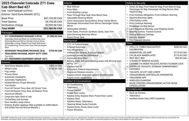 Used 2023 Chevrolet Colorado Z71 w/ Z71 Convenience Package 2