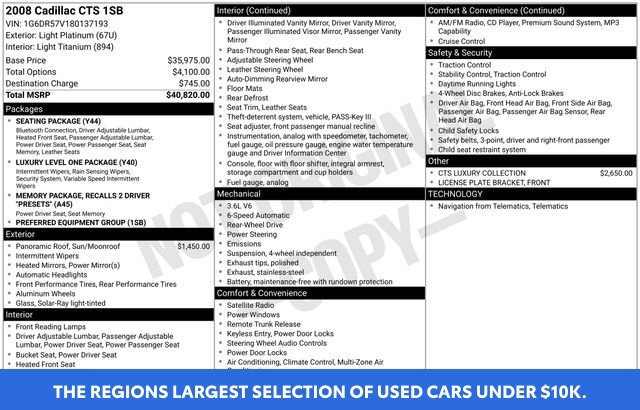 Used 2008 Cadillac CTS 3.6 RWD image 2