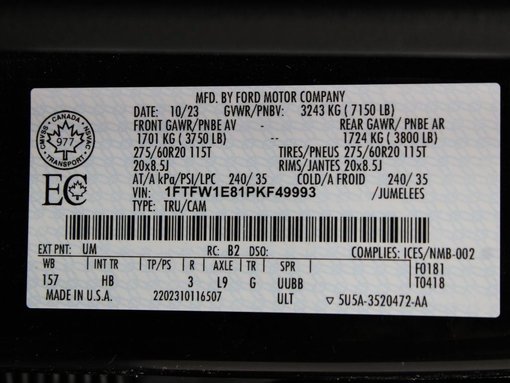 Used 2023 Ford F150 Lariat w/ Equipment Group 502A High AWD/4WD image 83