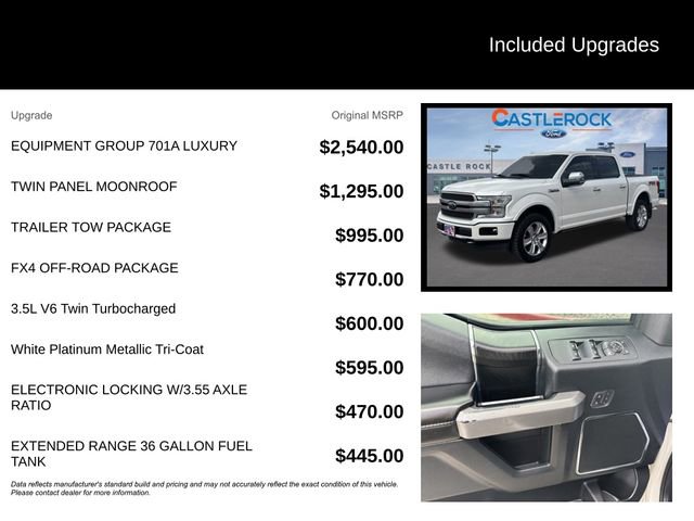 Used 2018 Ford F150 Platinum w/ Equipment Group 701A Luxury image 5