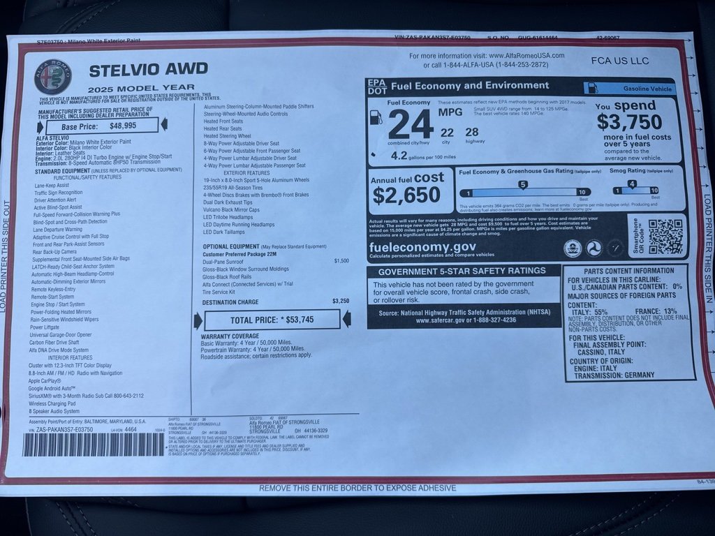 New 2025 Alfa Romeo Stelvio Sprint image 24
