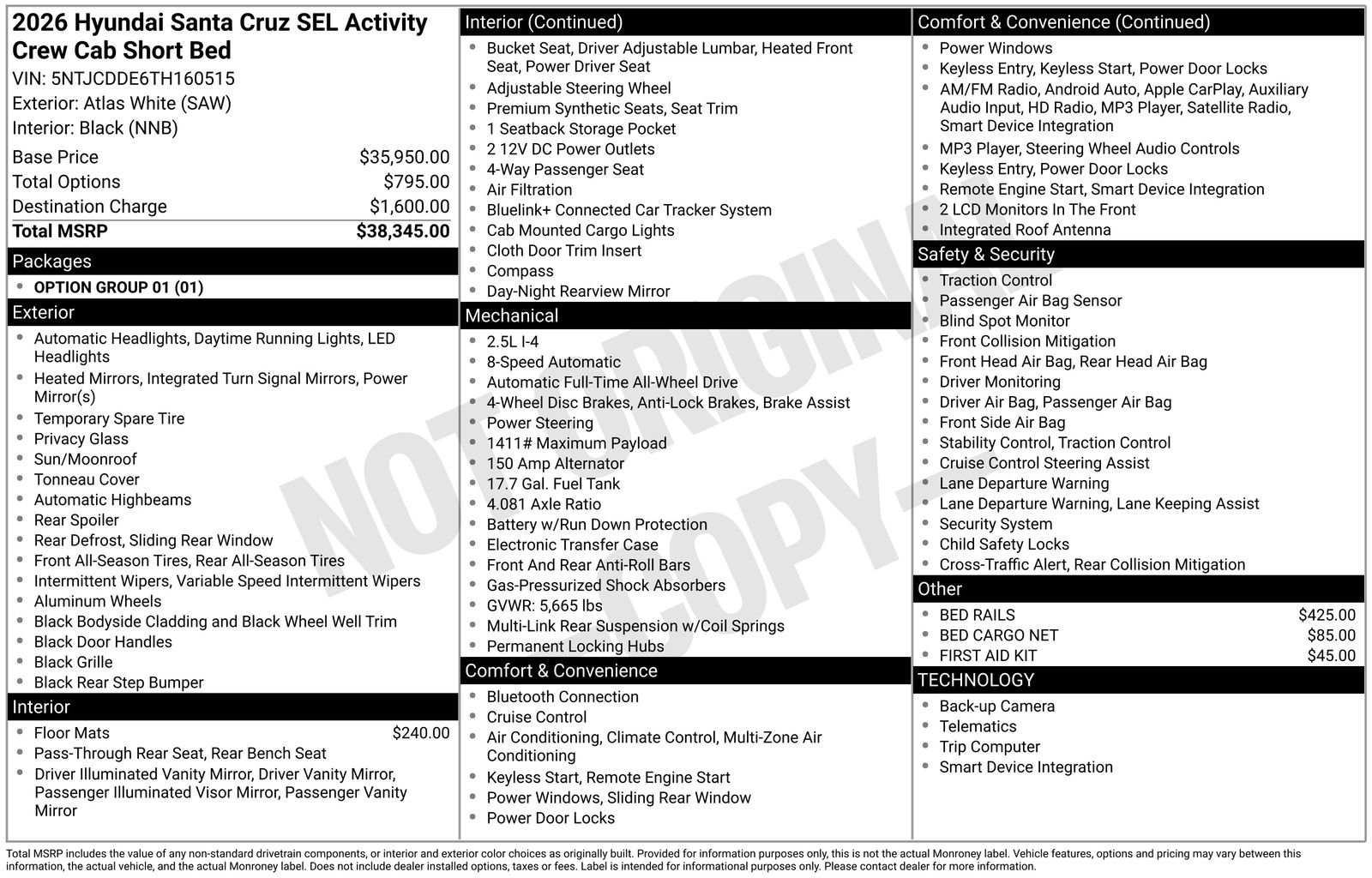 New 2026 Hyundai Santa Cruz SEL image 4